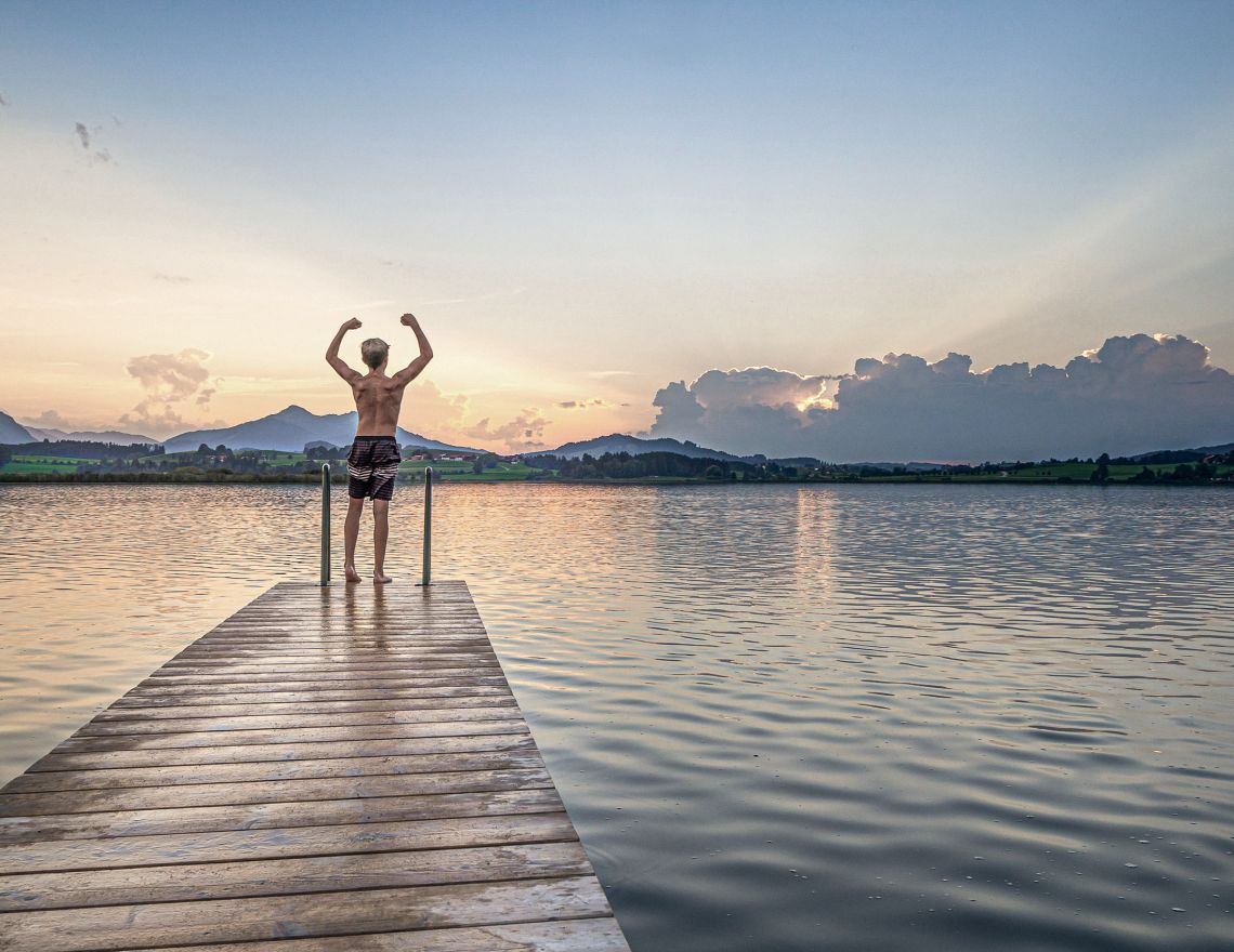 Schwimmen am Hopfensee