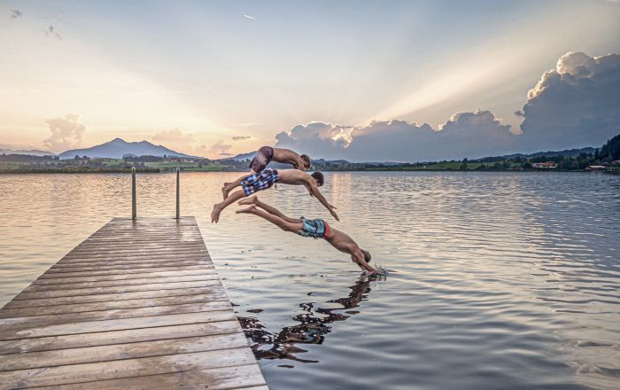 Schwimmen am Hopfensee Schwimmen am Hopfensee